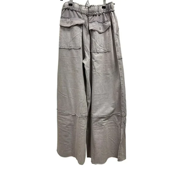 Easel Mineral Wash Wide Leg Lavender Cargo Pant Sz Small NWT - Picture 4 of 5